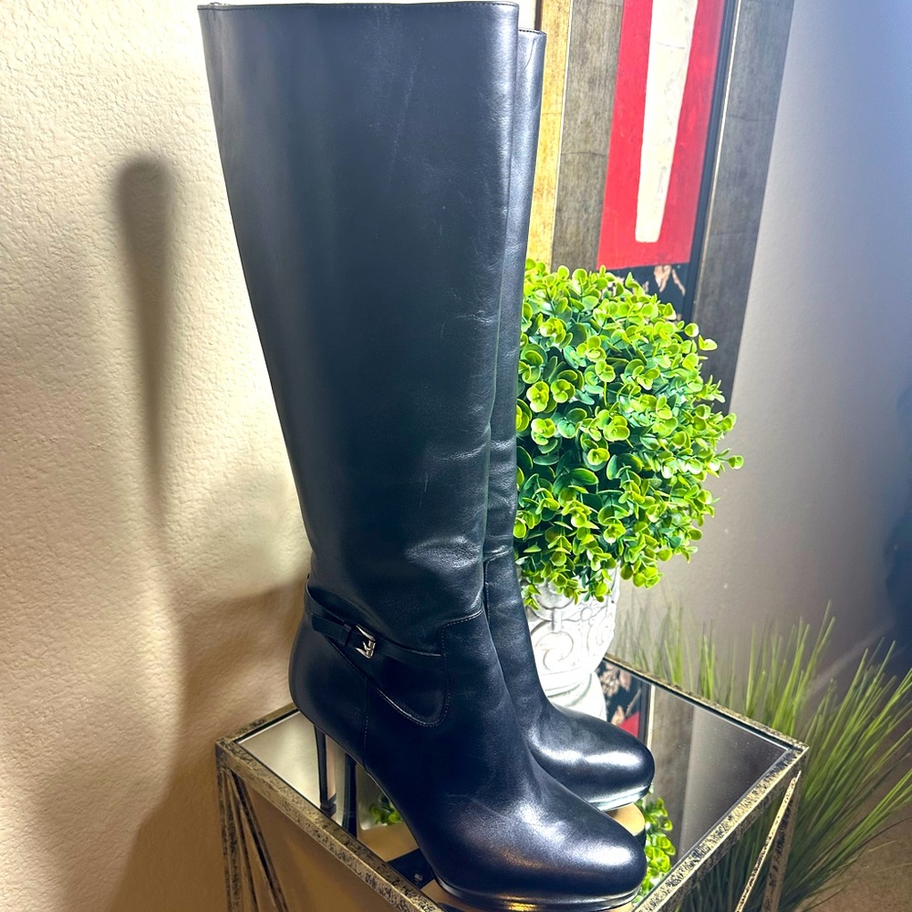 Michael Kors black leather boots